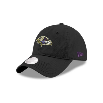 Black Baltimore Ravens Hat - New Era NFL Preferred Pick 9TWENTY Adjustable Caps USA3769104